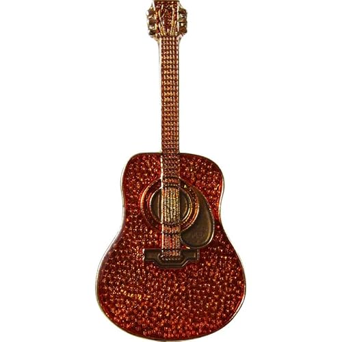 Music Martin D-45 Guitar Pin/Brown Martin D-45 Guitar with Gold Finish