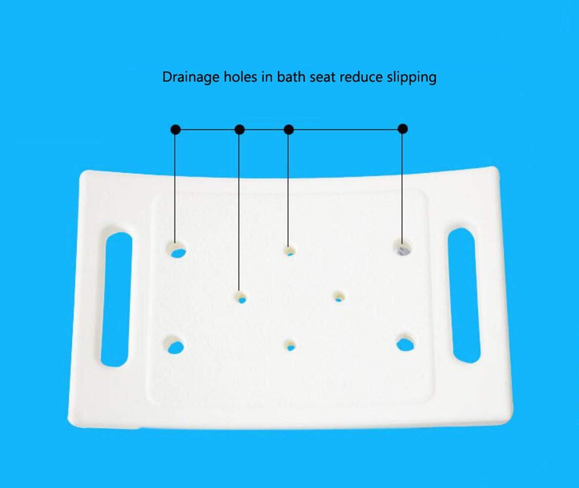 Silla de Ducha para bañera, Taburete de Ducha Silla de Banco de bañera Ligera con Asiento Antideslizante, Silla de Ducha médica Ajustable para Ancianos sin Respaldo