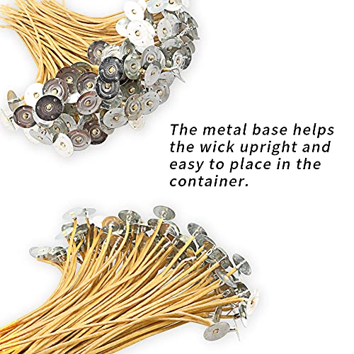 Eupnhy 100 Pcs 8 Inch Thick Hemp Wicks In 3Mm Diameter, Pre-Waxed By 100% Natural Beeswax & Tabbed, Beeswax Wicks For Candle Making. #TOP3