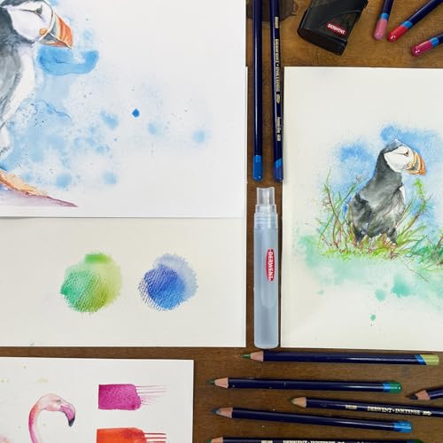 Derwent Spritzer Sprayflasche, kompakt, nachfüllbar, feiner Nebelzerstäuber, praktisches Kunstzubehör für Aquarellkünstler, professionelle Qualität, 2300592