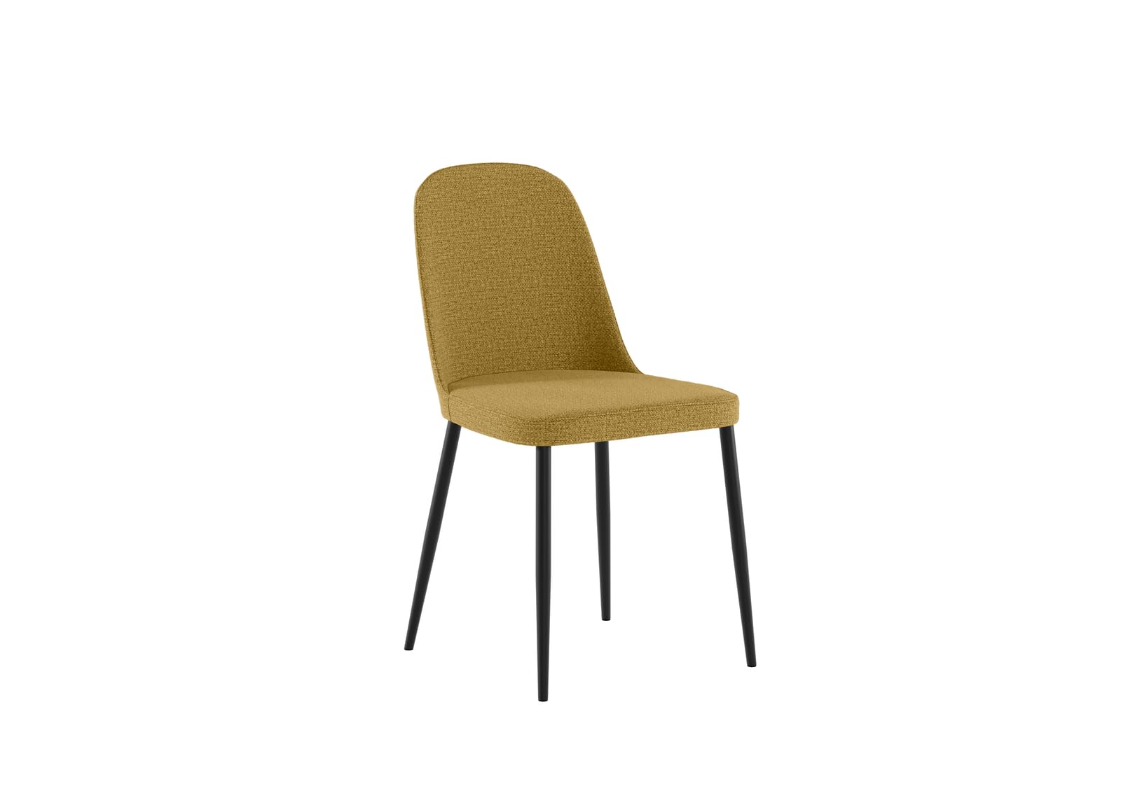 STONES HOME FURNITURE Tamara - Sedia in tessuto giallo 4 pz