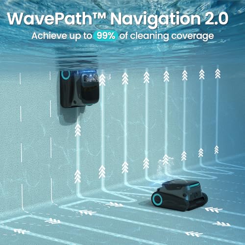 Image of AIPER Scuba S1 Pro Cordless Robotic Pool Cleaner, Horizontal Waterline Cleaning, Smart Navigation, 180-Min Battery Life, Ideal for In-Ground Pools up to 2,150 Sq.ft (Renewed)