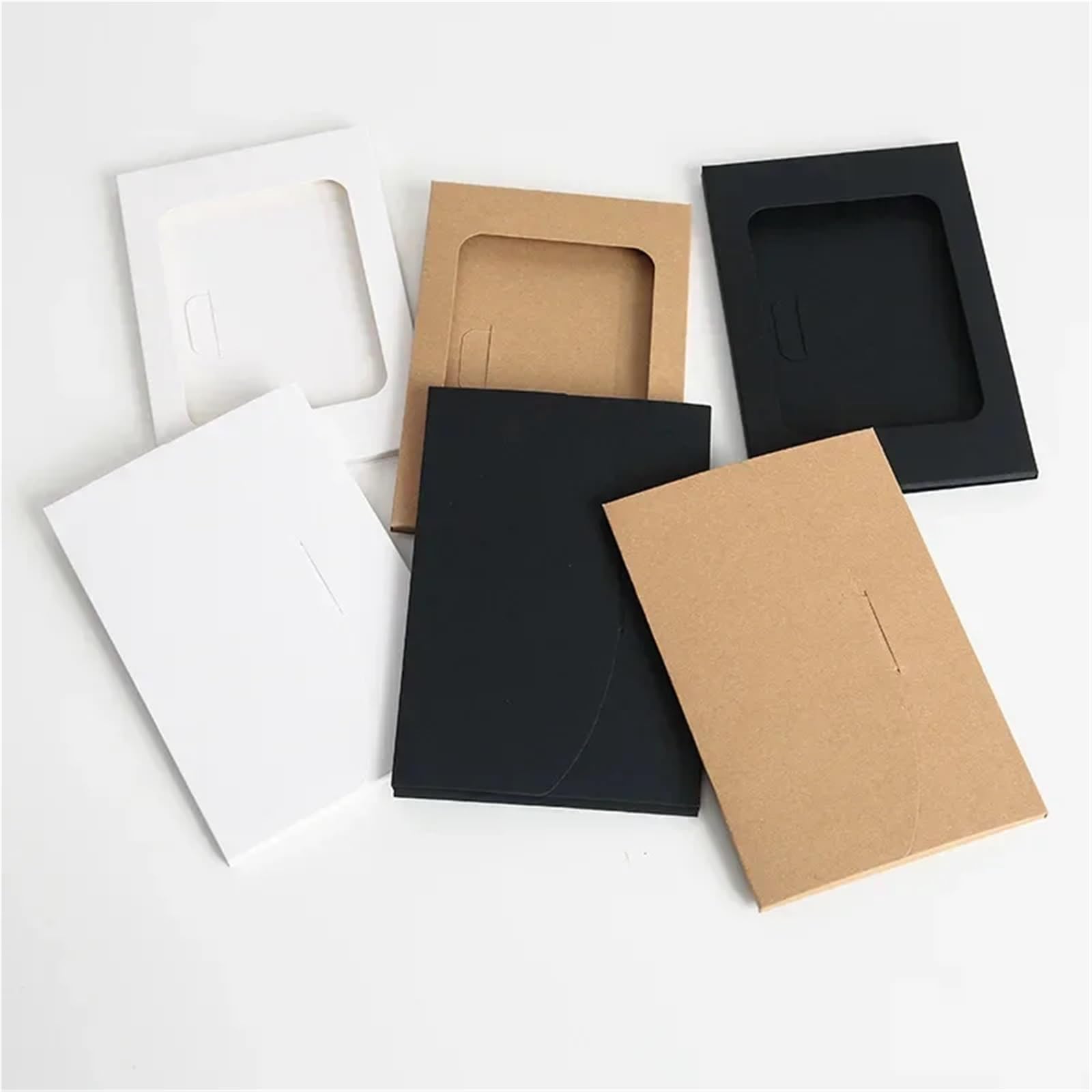 Sobres for tarjetas de regalo, 100 Uds., sobres papel Kraft con ventana for invitaciones, suministros almacenamiento cartas comerciales boda, 16x10,5x0,5 cm(50pcs 16x10.5cm E)