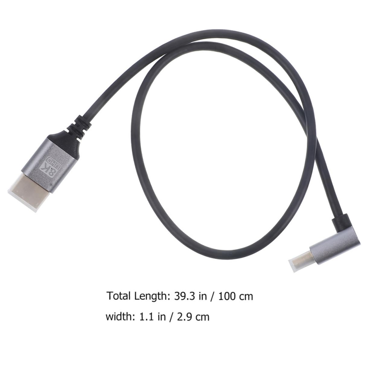 NULYLU Male to Male Video Cable Flexible Right Angle Connector for Tv Monitor and and User-Friendly Design for Seamless Entertainment Connection