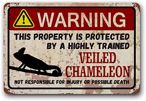 Vista 17 de Eveokoki Hermit Crabs - Cartel retro exótico para mascotas, divertido regalo de advertencia de metal, 12 x 16 pulgadas RS-20