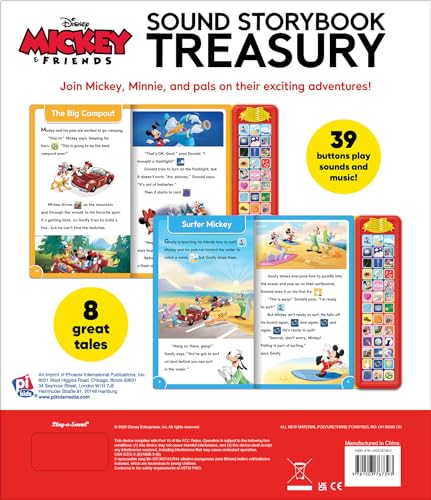 Disney Mickey Mouse & Friends - Minnie, Donald, Goofy, and More! Sound Storybook Treasury - 39-Button Sound Book - PI Kids - Image 2