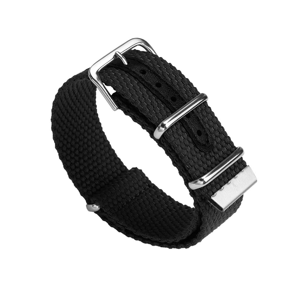 Bracelet en Toile 22 mm Noir étanche pour Casio : le nylon idéal pour le sport et l'aventure