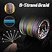 RUNCL Braided Fishing Line, 8 Strand Abrasion Resistant Fishing Line Braid, Super Durable, Smooth Casting, Zero Stretch, Smaller Diameter, Hi Vis, 328-1093 Yards, 12-100LB(30LB,328yds)