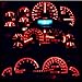 WLJH 10 Pack Red Canbus T5 Led Bulb 2721 37 74 Wedge Lamp PC74 Twist Sockets Dash Dashboard Lights Instrument Panel Cluster Leds Replacement