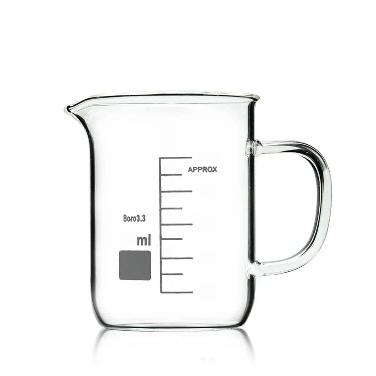Vetreria da laboratorio Becher da 2000 ml in vetro borosilicato 3.3 di forma bassa, 2 l, con beccuccio graduato, attrezzatura da laboratorio