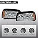 Headlights Compatible with Freightliner Century 2004-2015 Pair Set Front Headlamp DOT and SAE Approved (Chrome)