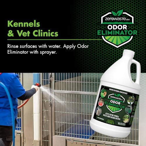 Image of ZERO WASTE USA Odor Eliminator Ultra Concentrate - Commercial Strength Multi-Purpose Enzyme Cleaner - Eliminates odors from Any Organic Matter - Made in USA - Makes up to 8 Gallons (32 Fl Oz)