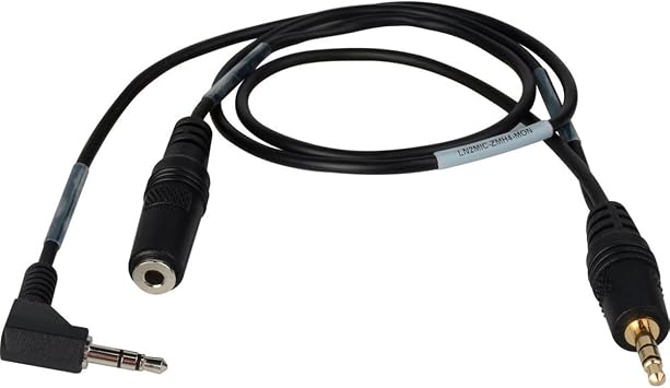 Sescom LN2MIC-ZMH4-MON 3.5mm Line to Mic 25dB Attenuation Cable for Zoom H4N with Headphone Monitoring Jack