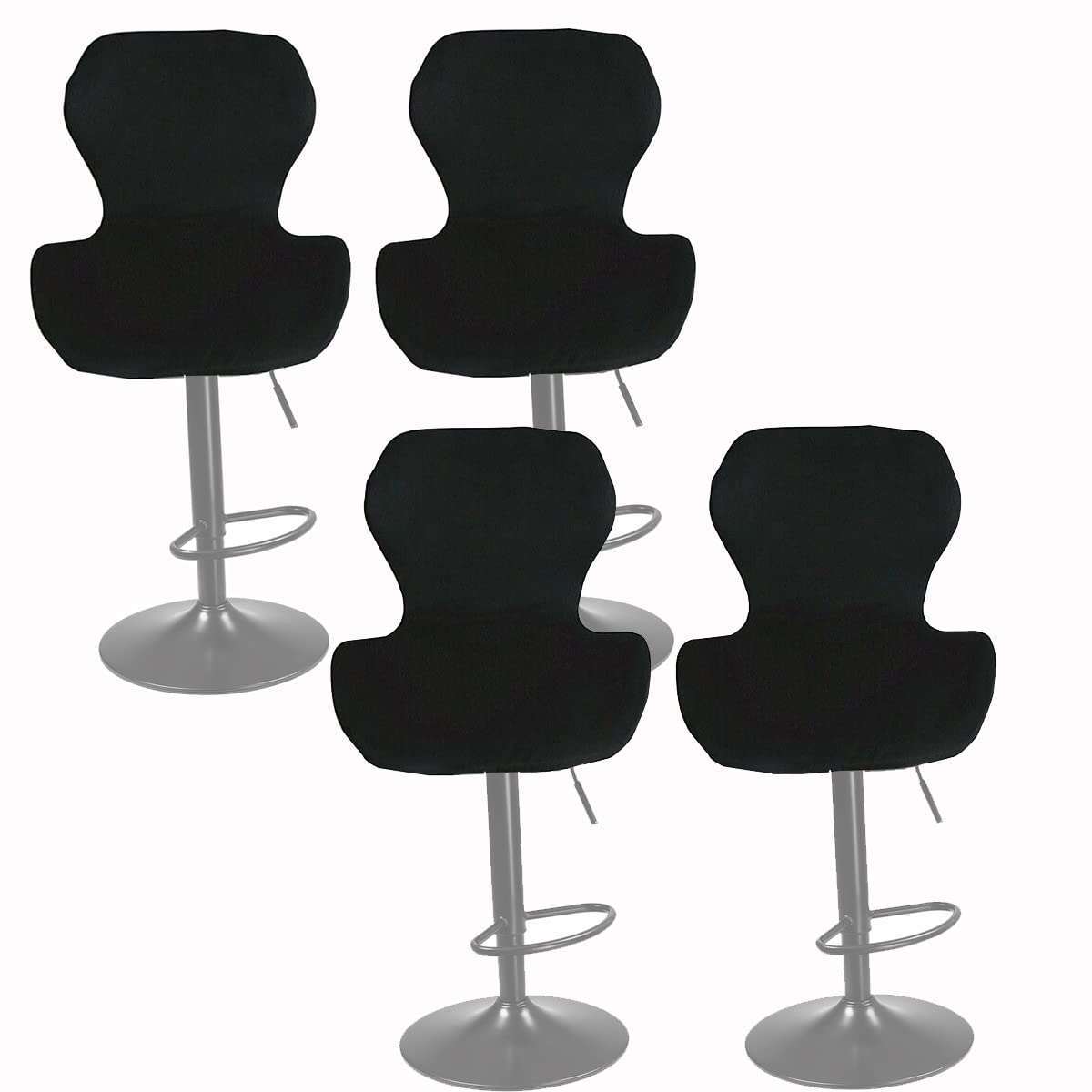 XGANGM Bar Stool Chair Covers Set of 2 Low Back Chair Slipcovers Stretch Modern Kitchen Dinning Room Swivel Chair Covers Chair Protector for Bar Office Dining Chair,A,4PCS