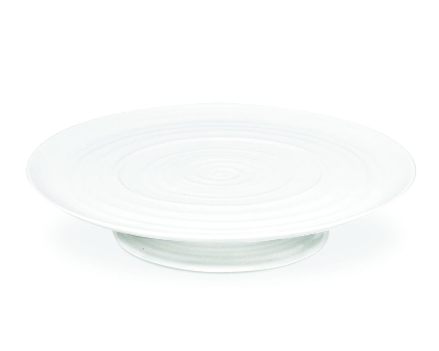 Sophie Conran Footed Cake Plate - 12.25 Inch Fine Porcelain Round Dessert Stand with Raised Pedestal Base, Elegant Serving Dish for Cakes, Pastries & Afternoon Tea
