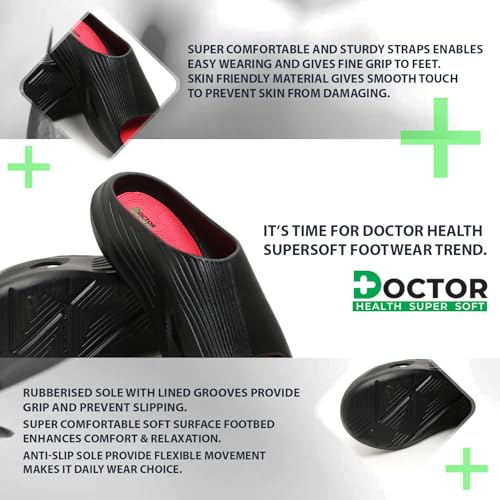 Image of DOCTOR HEALTH SUPER SOFT Orthopedic Slides for Men & Women - Anti-Skid Arch Support Slippers for Heel & Foot Pain Relief | Everyday Wear Chappal for Men