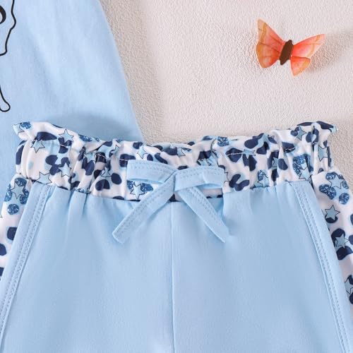 Image of Toddler Girl Clothes Kids Summer Outfits Short Sleeve Leopard-Print T-Shirt and Shorts 2 Piece Set 2-8 Years