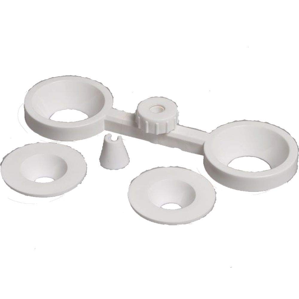 Burette Clamp, Double, Polypropylene, White, Karter Scientific (Single)