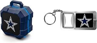 SOAR NFL Shockbox Dallas Cowboys Speaker and Cowboys Flashlight Key Chain Bundle
