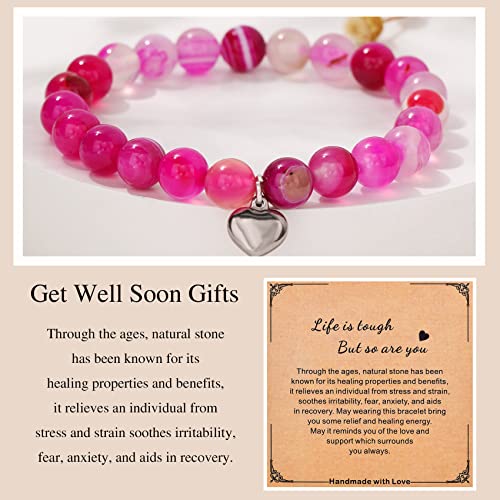 Rankeef Healing Bracelets For Women Inspirational Gifts For Women Friends Get Well Soon Gifts Amethyst Bracelet Birthday Gifts Anti-Anxiety Bracelet For Women Teen Girls Sister #TOP4