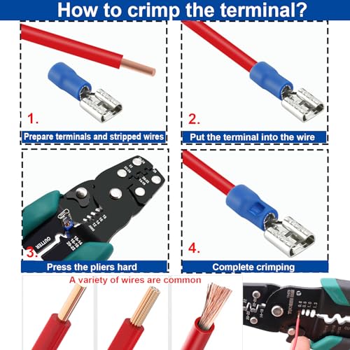 Tnisesm CATN-T01 300Pcs Electrical Connectors Kit, Insulated Wire Electrical Connectors Assortment Kit thumb #4