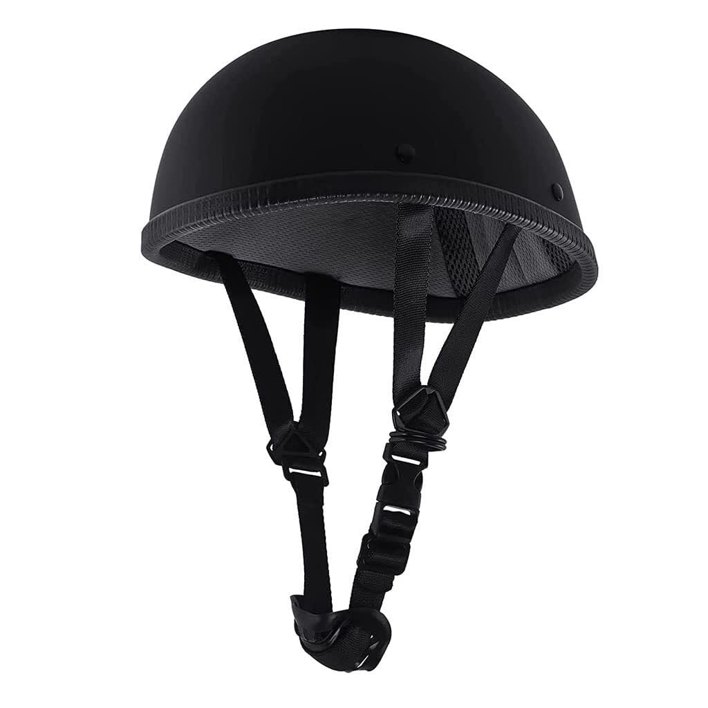 Casco calavera de moto con carcasa ABS ligera para un estilo vintage cómodo