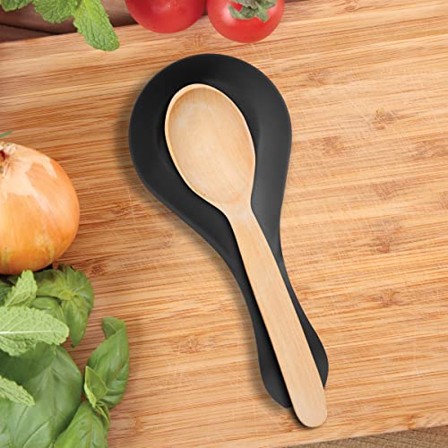 Oggi 7048.3 Stainless Steel Spoon Rest- Long Handle Holds Kitchen Utensils In Place thumb #4
