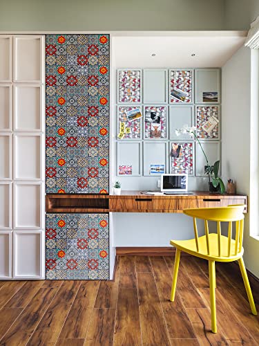 Image of WallDesign Vinyl Mosaic Tile Sticker Self Adhesive - 24 x 32 Inch Durable Surface Decoration Film For Kitchen, Cabinet, Table, Furniture, Wall, Bathroom, Door, Refurbishment
