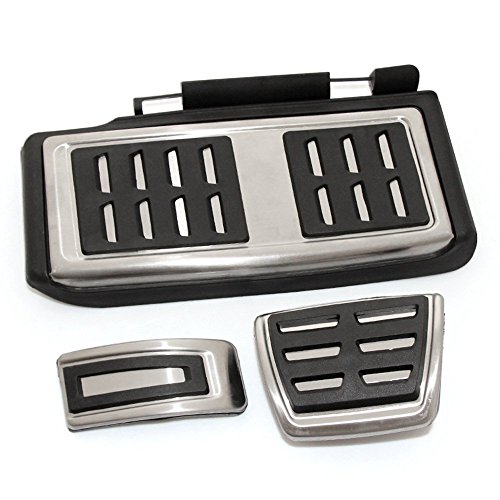 9 Moon® Stainless Steel Car Foot Fuel Brake Rest Clutch At Pedals Plate Cover Vw Golf 7 Gti Mk7 Lhd #TOP1