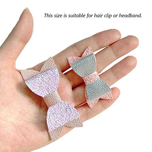 AOUXSEEM-Faux-Leather-Hair-Bows-DIY-Making-Kit-with-Pre-Cut-Pieces-and-Hair-ClipsMake-Fashionable-Shiny-Hair-Clips-for-Girls-Lady-Woman-Small-Medium-Size48-Set