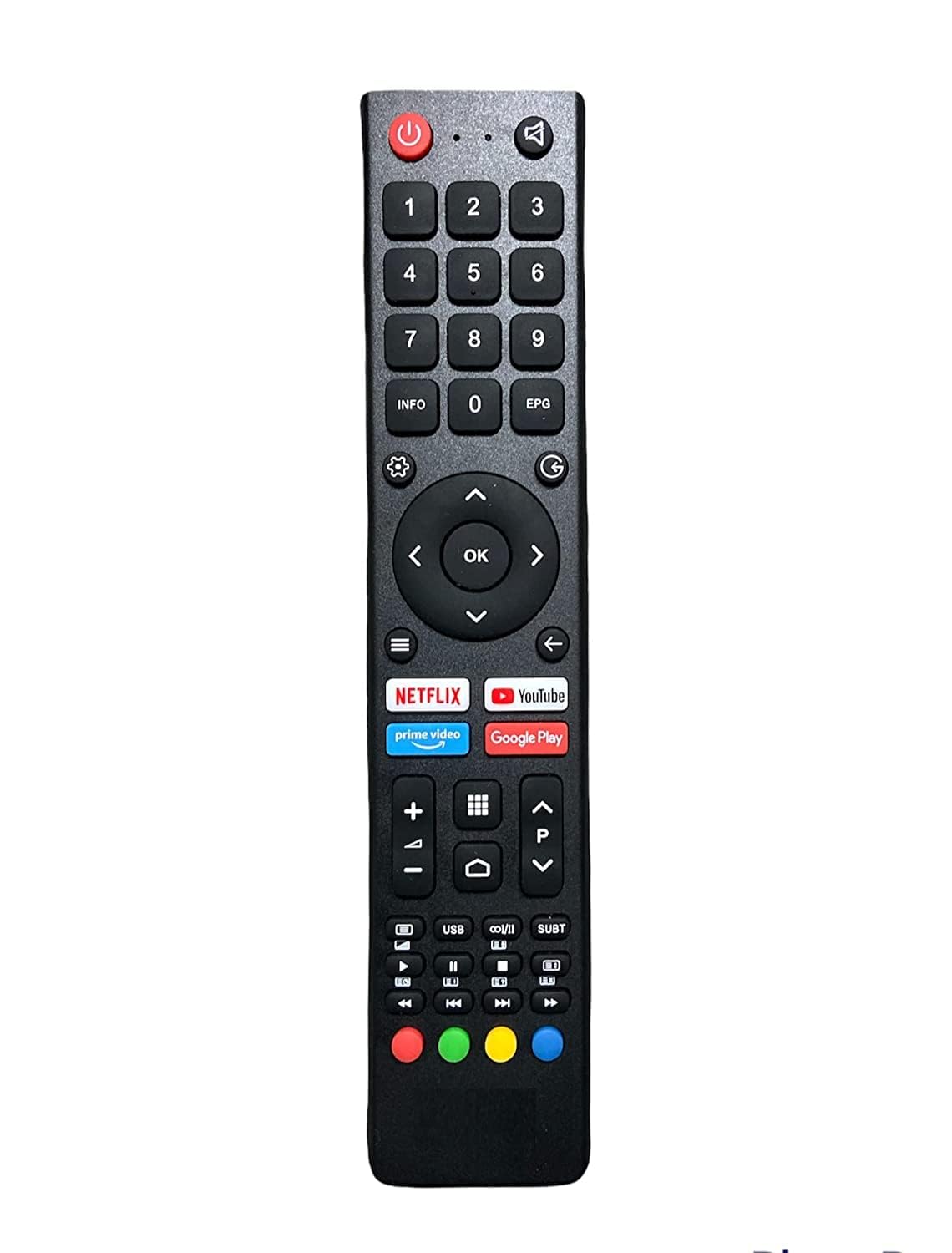 Smart TV Remote Compatible for (NonVoice) VU/JVC/Croma Smart Android LED TV (Please Match with Your Old Remote) Remote Controller (Black)