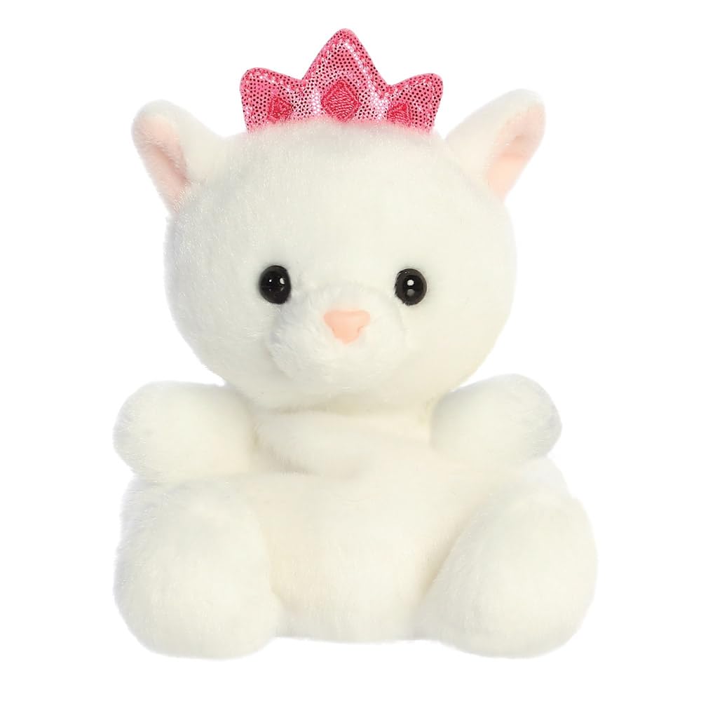 Aurora, 33945, Palm Pals Priscilla Princess Kitty 5In, Soft Toy, White, 5 inches / 13 centimeters