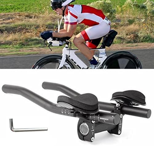 Ergonomic Rest Handlebar, Adjustable Aero for Road Bike, Triathlon, Mountain Bikes (black)