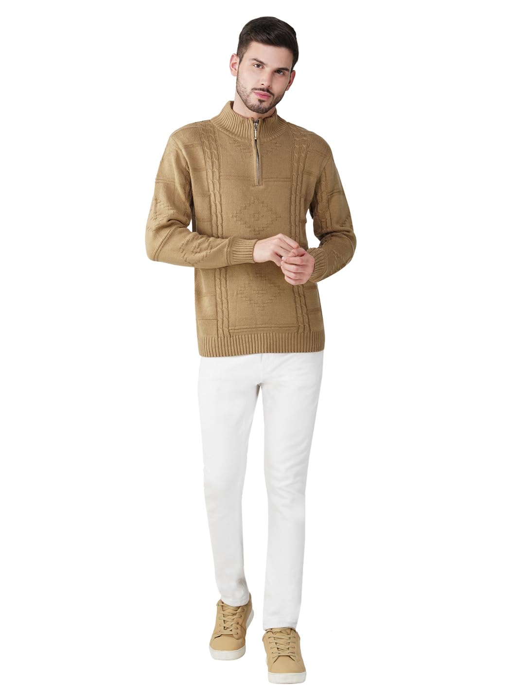 joe hazel Men Half Zipper Pullover Sweater-picture-44