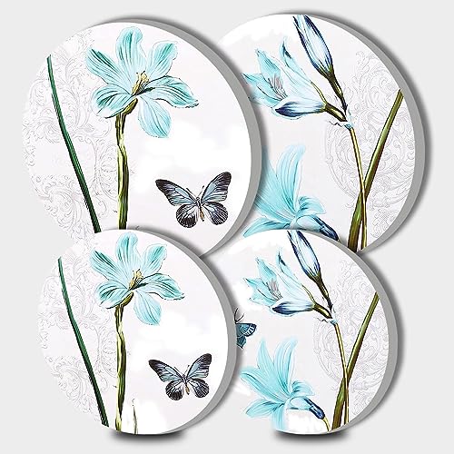 Autumn Harvest Grain Straw Stove Burner Covers, Gas Stove Burner Covers Set of 4, 8 Inch and 10 Inch Stove Top Covers for Electric Stove Metal Stove Cover Gas Stove Top Covers, Kitchen Cooktop Decor