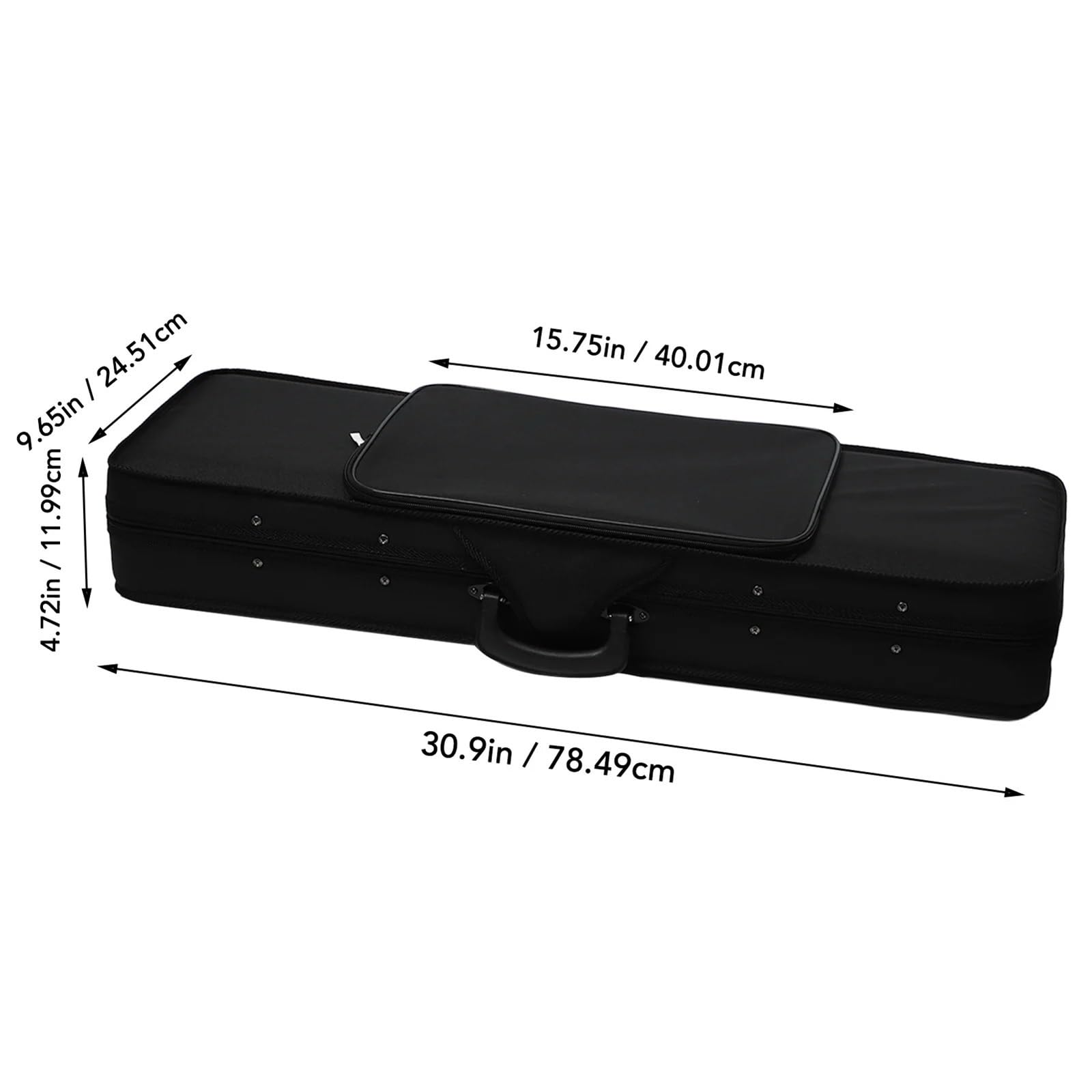 Funda para violín Estuche rígido for violín 4/4, rectangular, de tela Oxford y espuma, ligero, for violinista