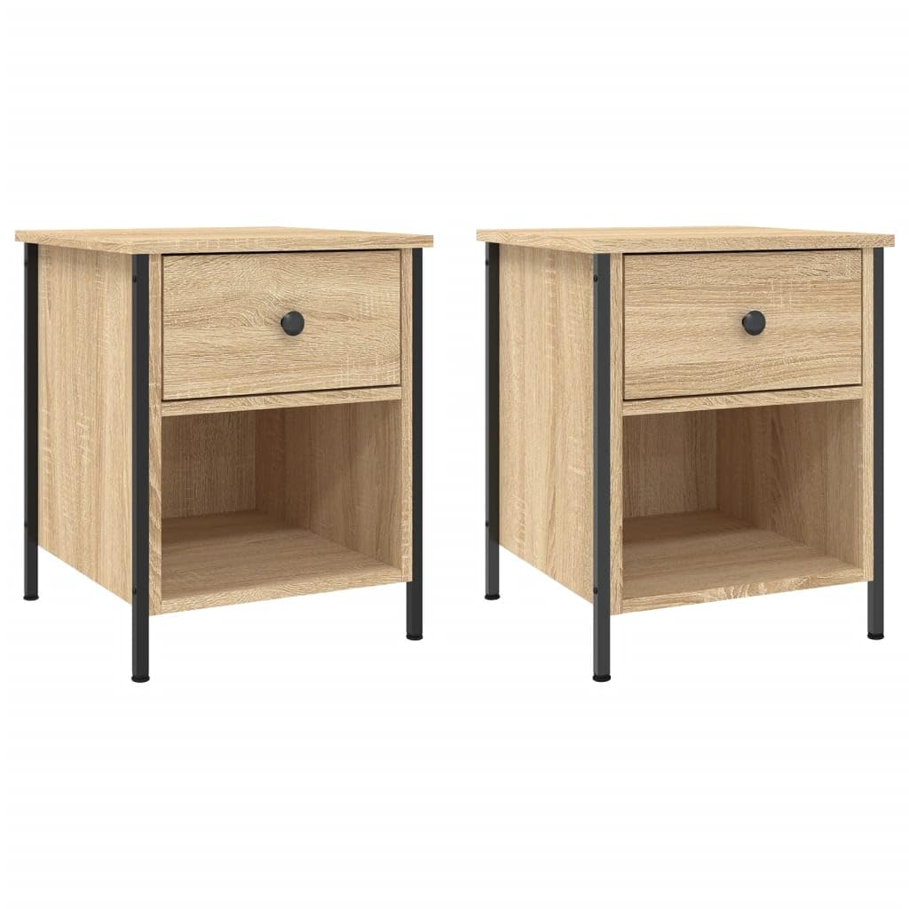Lot de 2 tables de chevet en chêne Sonoma 40 x 42 x 50 cm