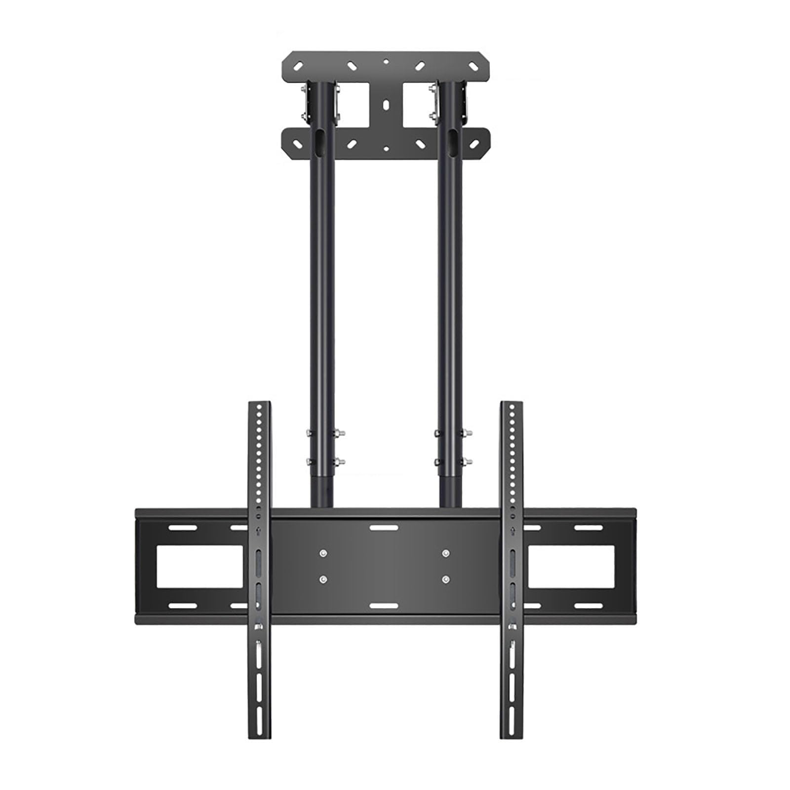 HPTHLY Adjustable Ceiling Tv Mount Bracket 2 Post Single Screen Tv Mount Tilt Tv Mount For 50-100 Inch Tvs Ceiling Mount Max 600X400Mm,Dual Screen 50-100Inch (Single Screen 50)