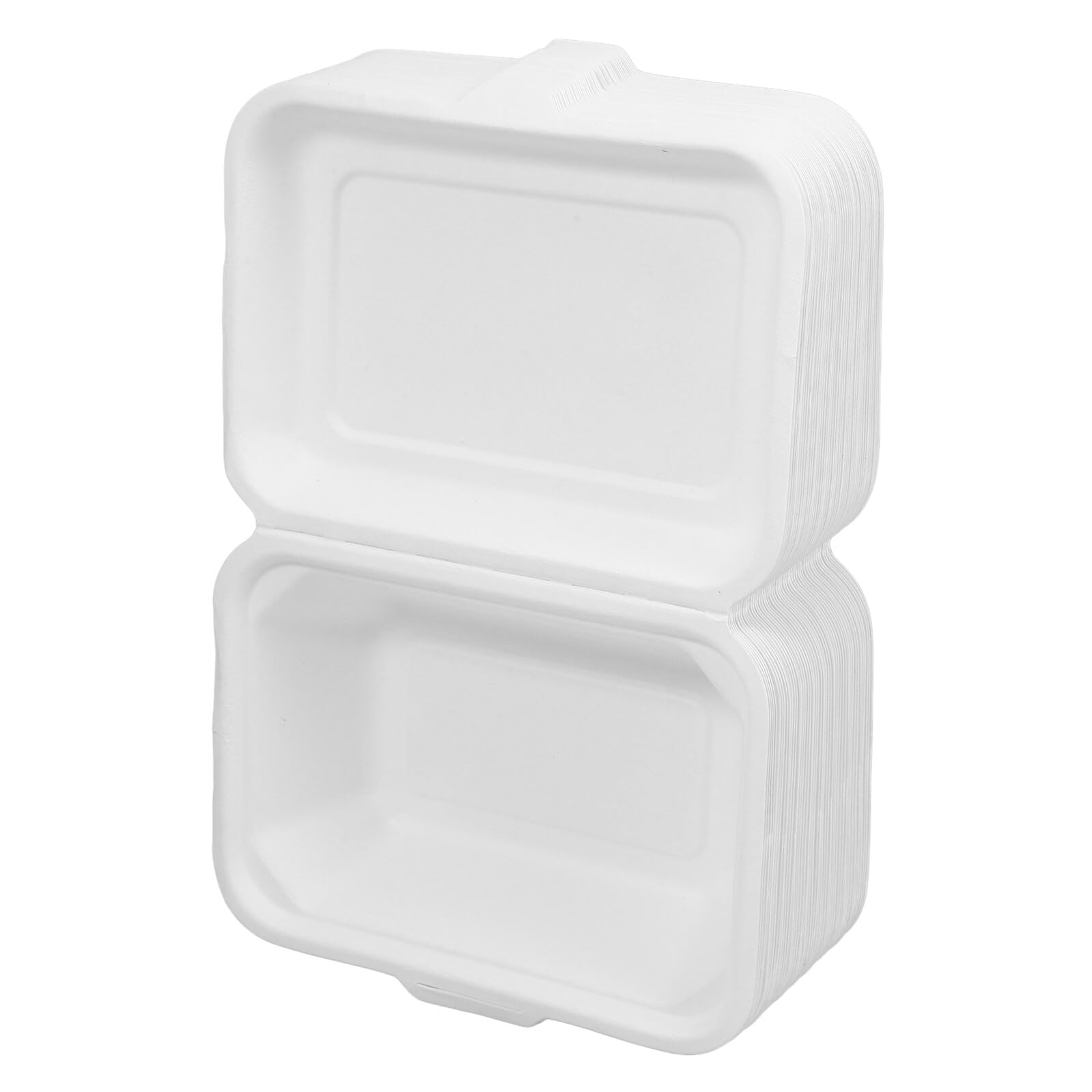 Scatole Contenitore Pranzo Usa e Getta 600ml in Carta Bianca Coperchio per Packaging Dolci e Asporto 50 Pezzi Facili da Trasportare