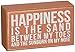 Primitives by Kathy Box Sign, 3 by 5-Inch, Happiness is