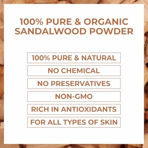 Image of Natural Face Pack Powder for Glowing Skin | Herbal Face Mask Powder for Deep Cleansing, Skin Brightening & Healthy Looking Skin (Sandalwood Powder)