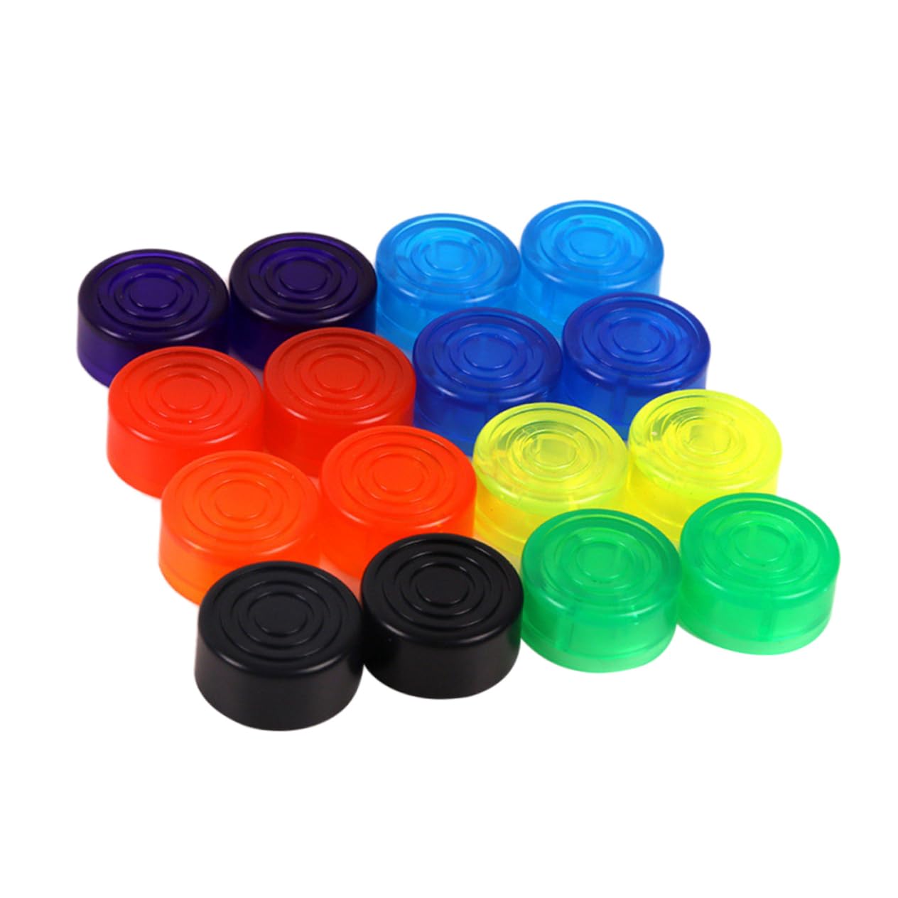 BESTonZON Footswitch Cap Kit 10pcs Guitar Foot Switch Pedal Covers Guitar Effect Cap Anti-slip Surface Random