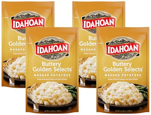 Image of Idahoan Mashed Potatoes, Buttery Golden Selects, 4.1 Ounce (Pack of 4)