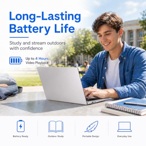 Image of 14 inch Laptop PC 6GB DDR4 128GB SSD, Laptop Computer Dual-Core Cerelon N4000 (up to 2.6GHz), Portable Computer Support WiFi5, BT5.0. USB3.0 * 2, Mini HDMI*1.