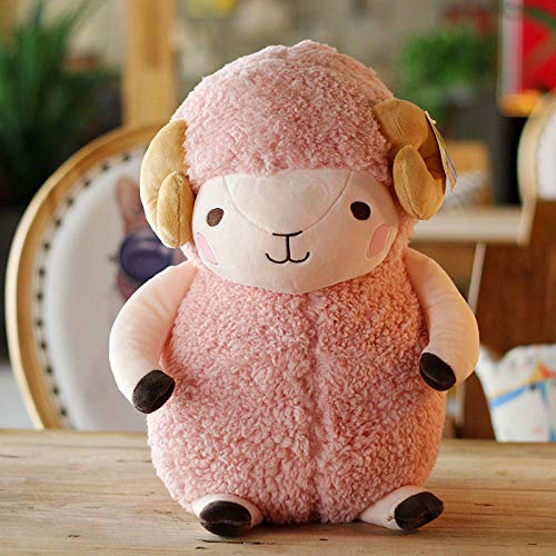 Simpatico Peluche Pecora Giocattolo Bambola Pecora Bianca Abbraccio Cuscino Camera Decor Bambola Animale Di Peluche Bambini/Coppie Regalo Di Natale Rosa 65 cm