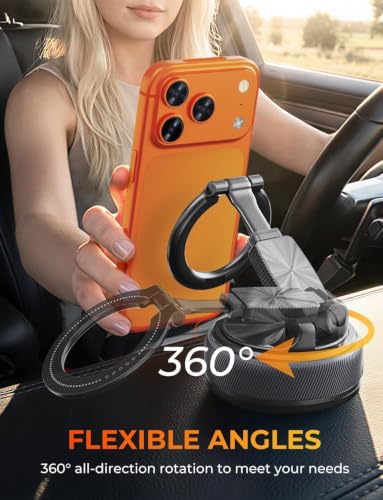 Image of RIGGEAR 2 in 1 Detachable Magnetic Car Phone Holder, Car Mount for MagSafe