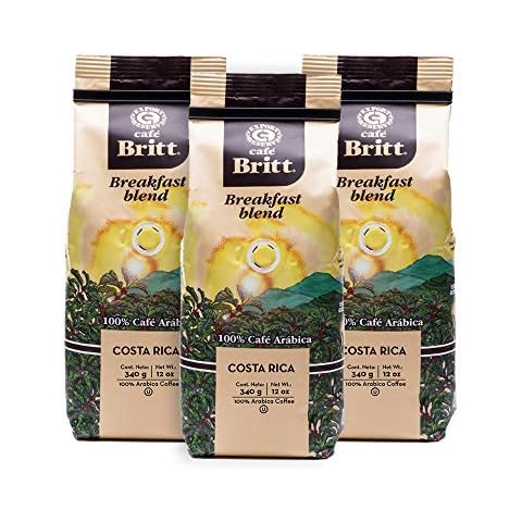 Café Britt® - Costa Rican Breakfast Blend Coffee (12 oz.) (3-Pack) - Ground, Arabica Coffee, Kosher, Gluten Free, 100% Gourmet & Medium Dark Roast Cover
