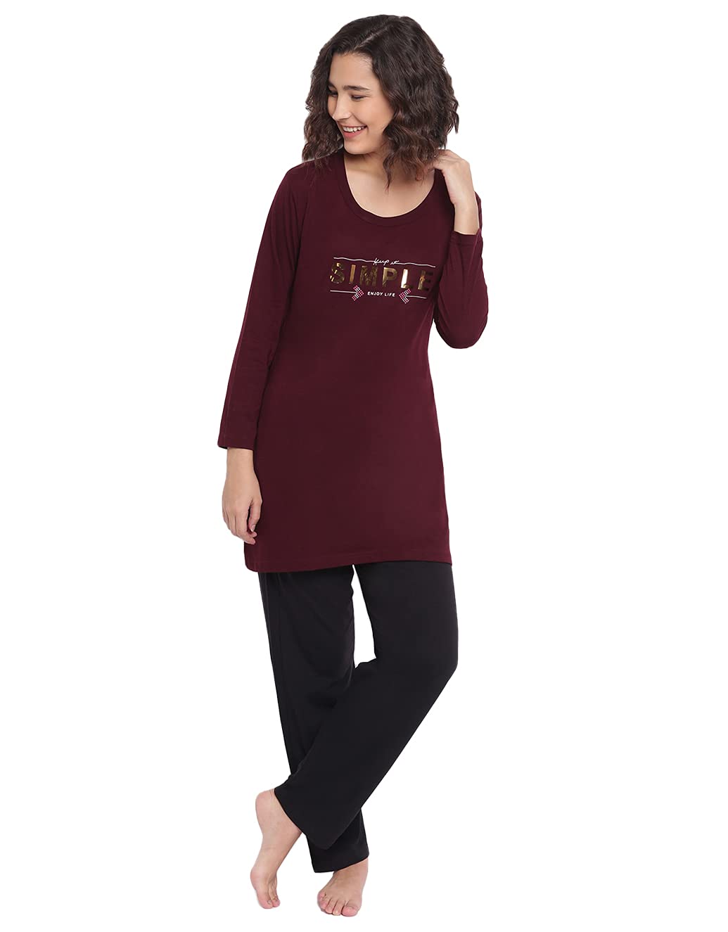 DuchessWomen's Cotton Summer Wear Printed Night Suit Set