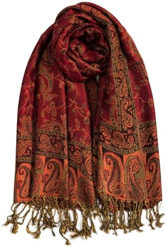 AUSEKALY Pashmina Feel Shawls Wraps for Women Rave Scarf Soft Sil...