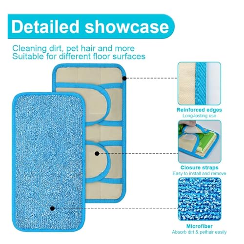 Balai à franges microfibre lavable et réutilisable pour le nettoyage humide et sec - 5